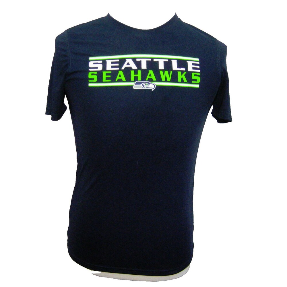 SEATTLE SEAHAWKS Men's Size Large Blue Short Sleeve Graphic T-Shirt NFL Football